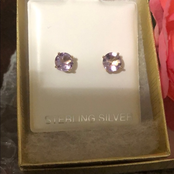🔲Genuine AMETHYST STUDS 🔲 - Picture 4 of 6